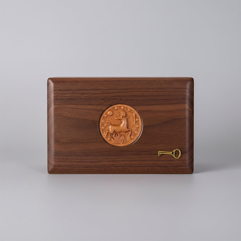The Zodiac, solid walnut