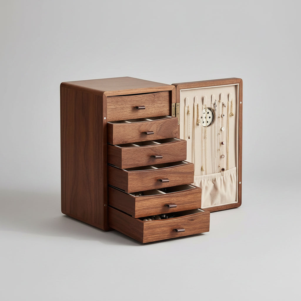 The Keeper, walnut veneer over engineered wood