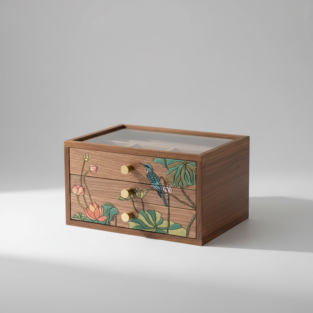 The Painted, walnut veneer over engineered wood