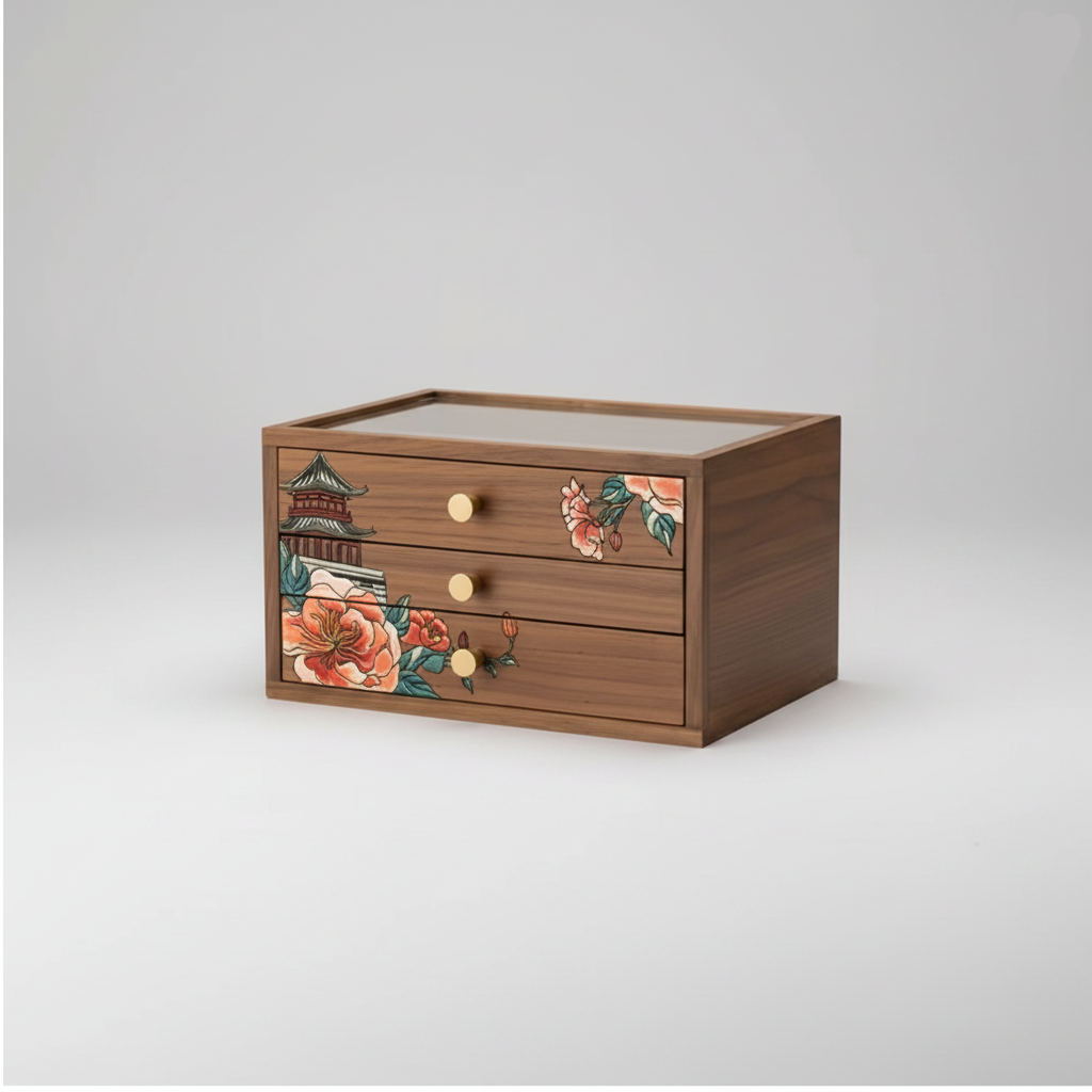 The Painted, walnut veneer over engineered wood