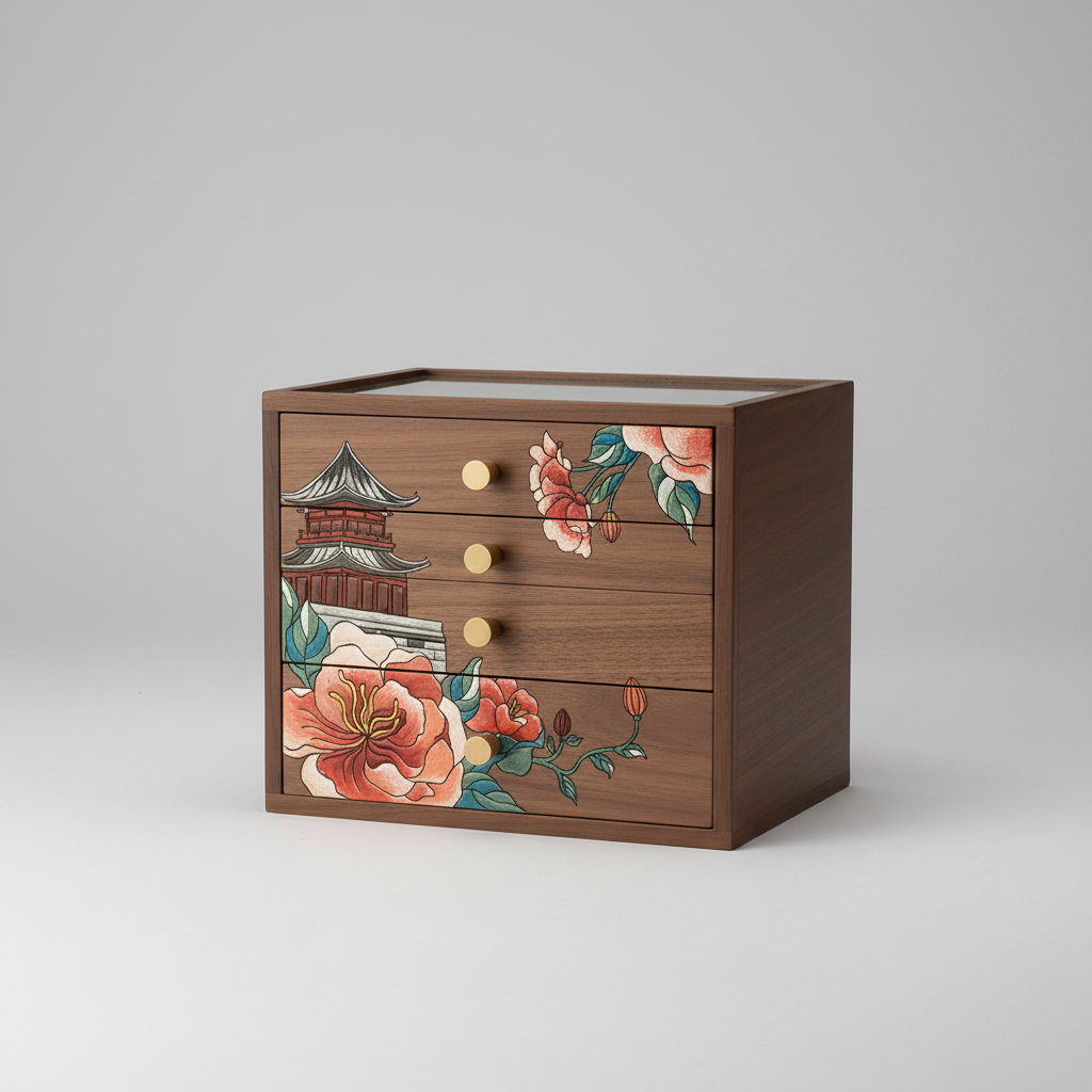 The Painted, walnut veneer over engineered wood