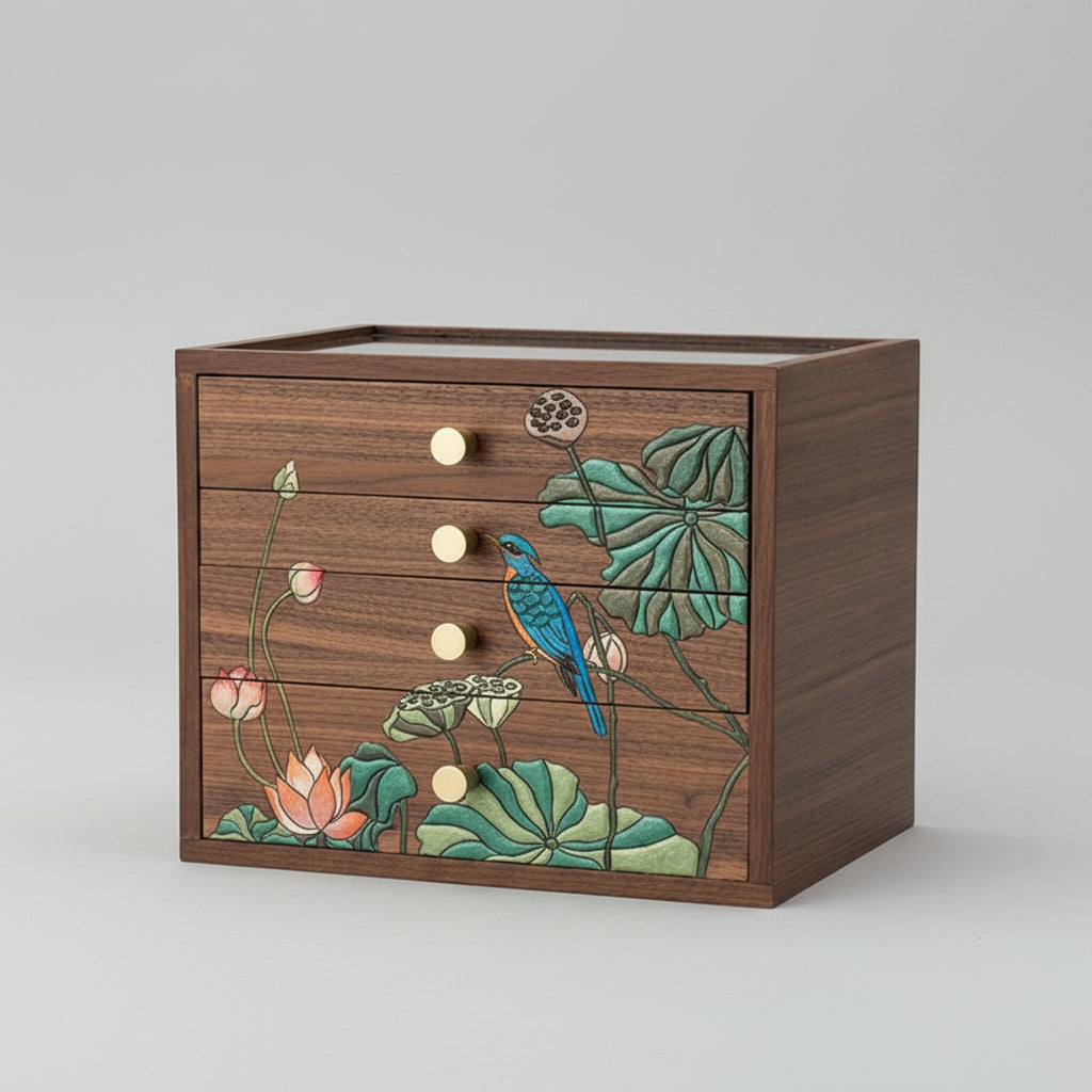 The Painted, walnut veneer over engineered wood