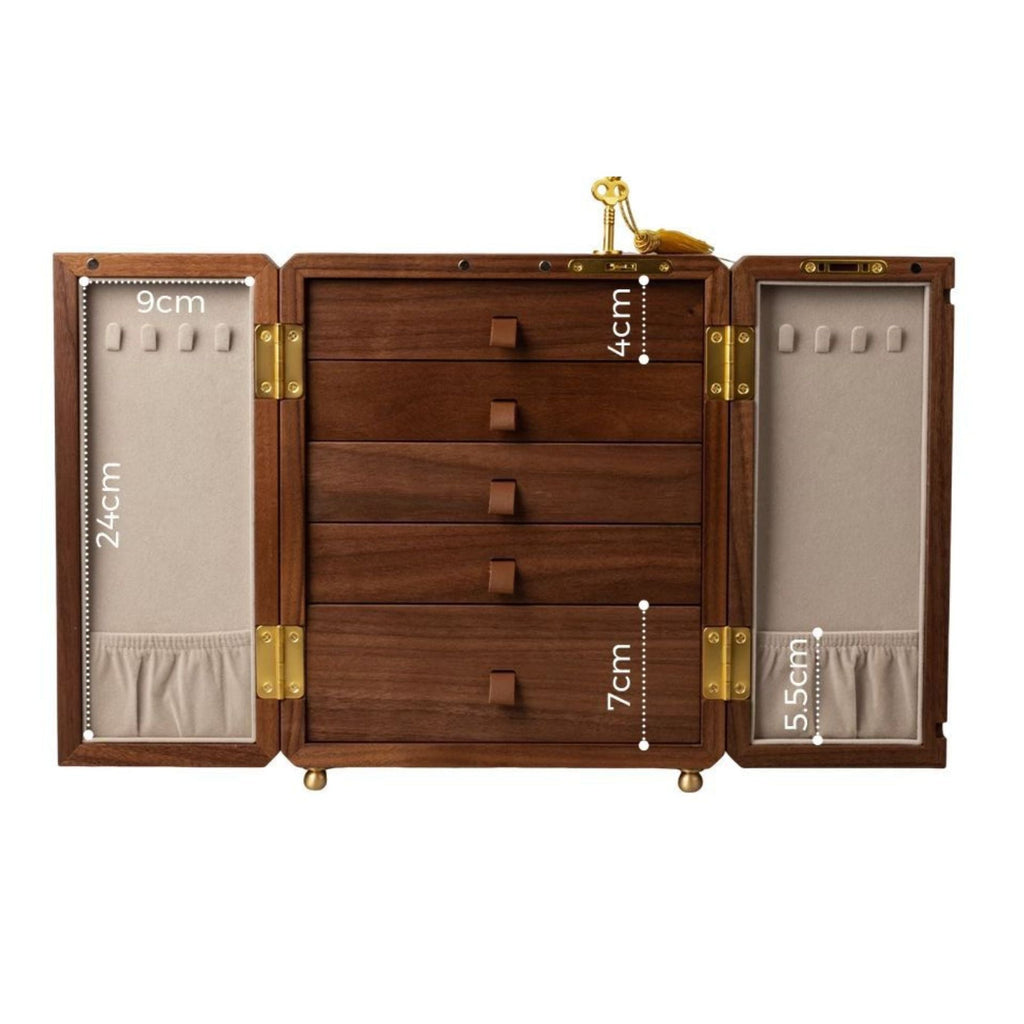 The Alcove Five, walnut veneer over engineered wood