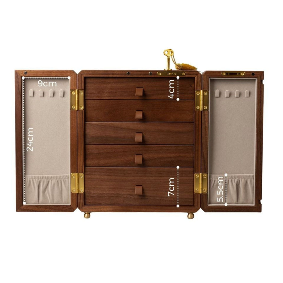 The Alcove Five, walnut veneer over engineered wood
