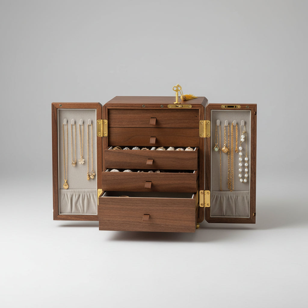The Alcove Five, walnut veneer over engineered wood