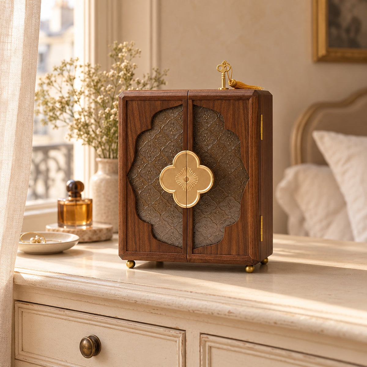 The Alcove Five, walnut veneer over engineered wood
