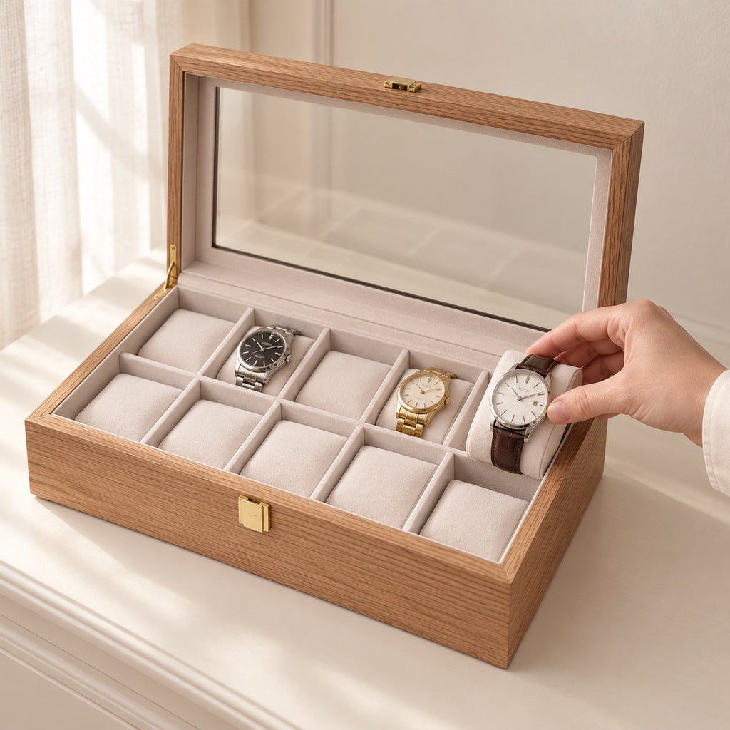 The Collector Ten, walnut wood over high-density board